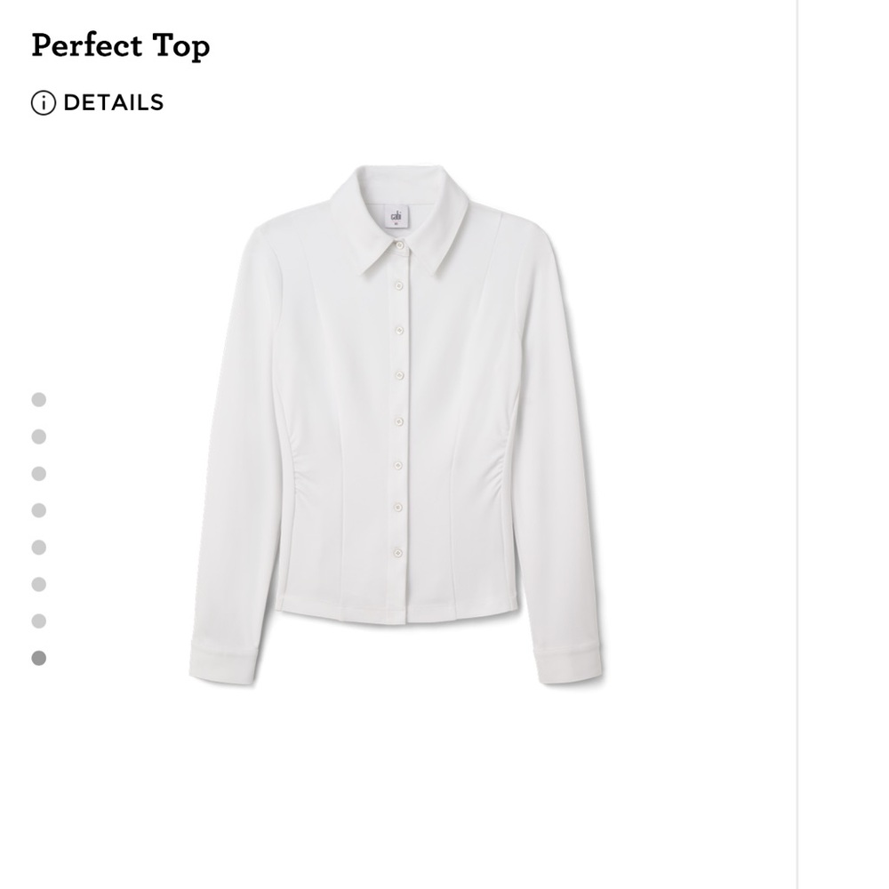CAbi White Long Sleeve Top